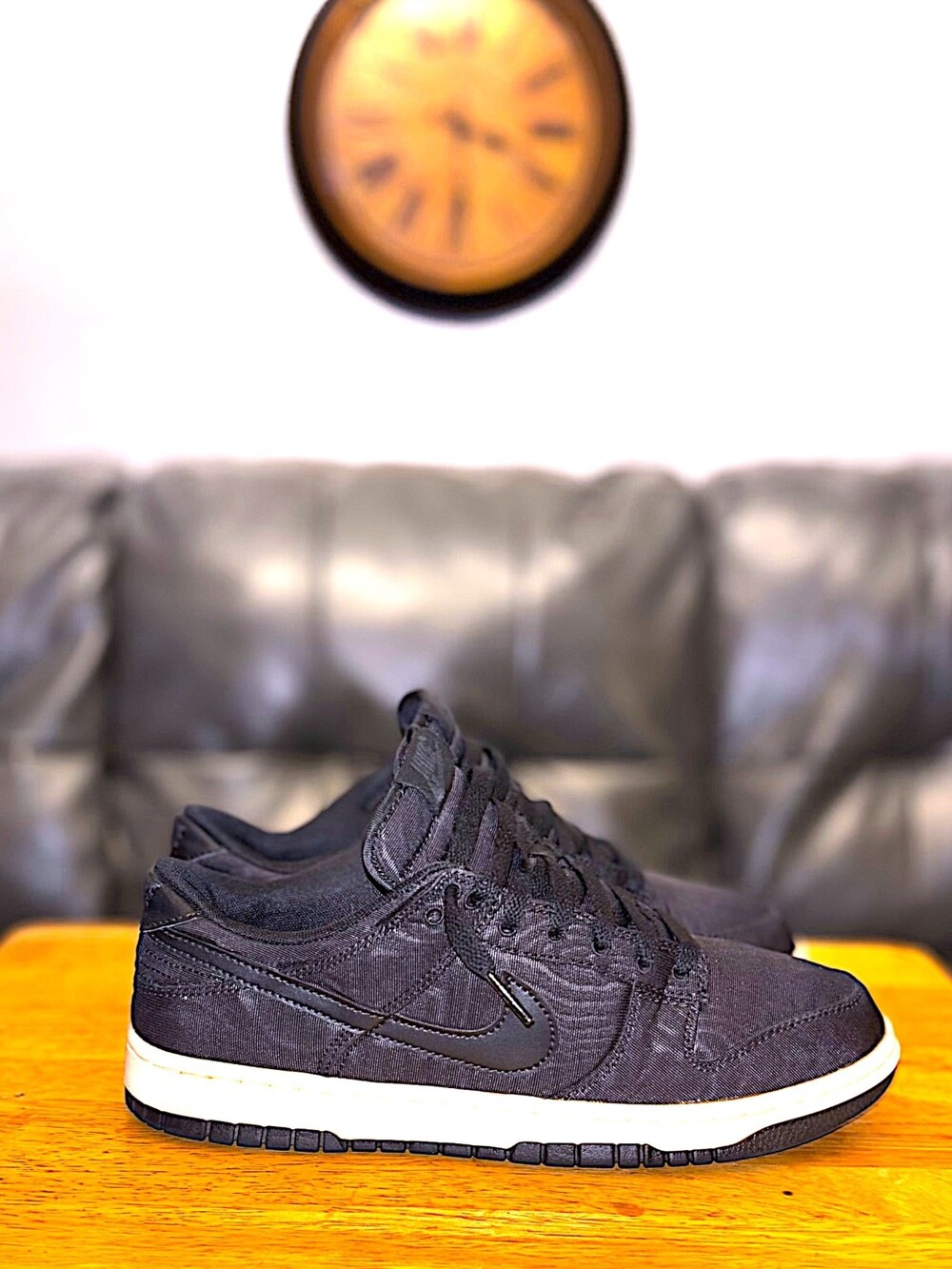 ( VNDS Dunk Low ) Black Canvas Men's Size [ 9 ]